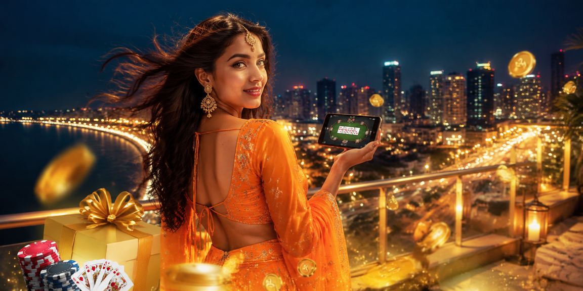 Bangalore MG Road poker game scene with india model